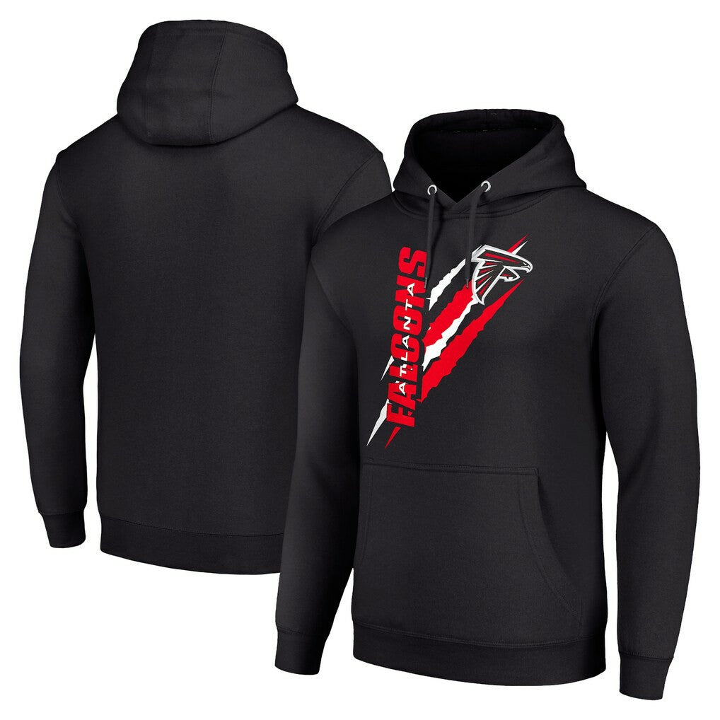 Atlanta Falcons Starter Unisex Color Scratch Fleece Pullover Hoodie Black