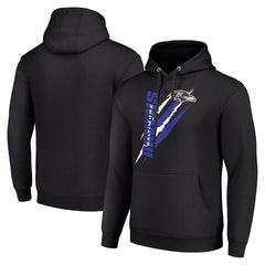 Baltimore Ravens Starter Unisex Color Scratch Fleece Pullover Hoodie Black
