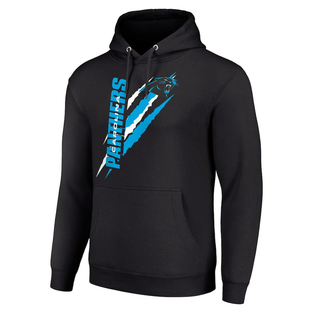 Carolina Panthers Starter Unisex Color Scratch Fleece Pullover Hoodie Black
