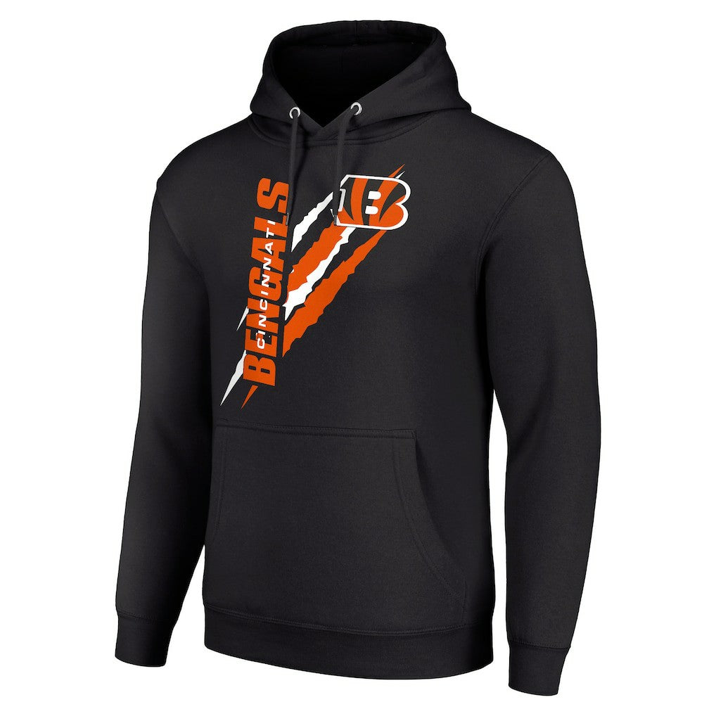 Cincinnati Bengals Starter Unisex Color Scratch Fleece Pullover Hoodie Black