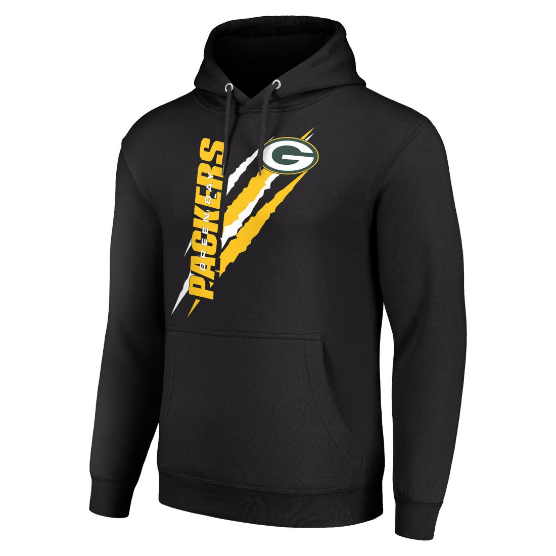Green Bay Packers Starter Unisex Color Scratch Fleece Pullover Hoodie Black