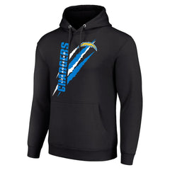 Los Angeles Chargers Starter Unisex Color Scratch Fleece Pullover Hoodie Black