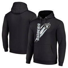 Las Vegas Raiders Starter Unisex Color Scratch Fleece Pullover Hoodie Black