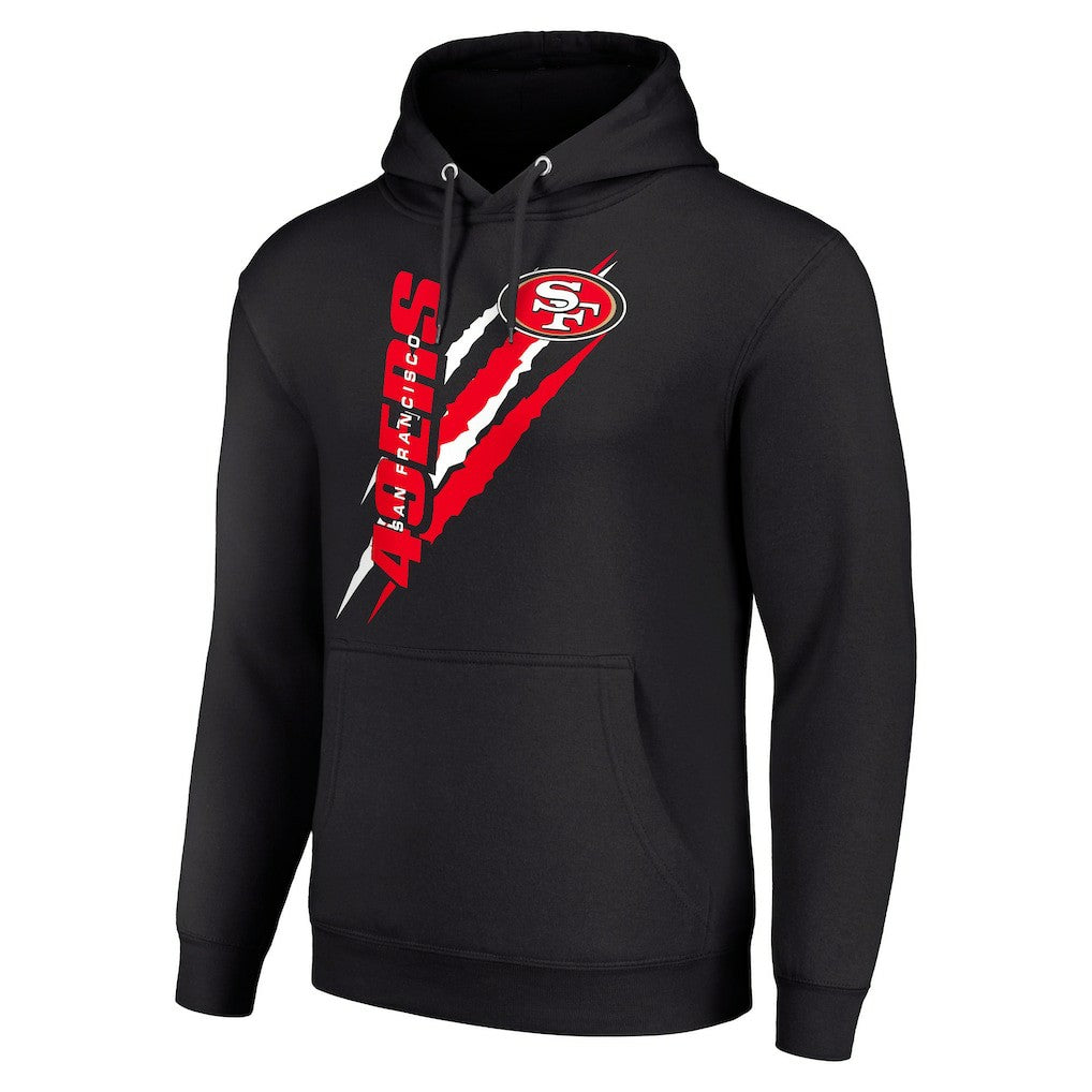 San Francisco 49ers Starter Unisex Color Scratch Fleece Pullover Hoodie Black