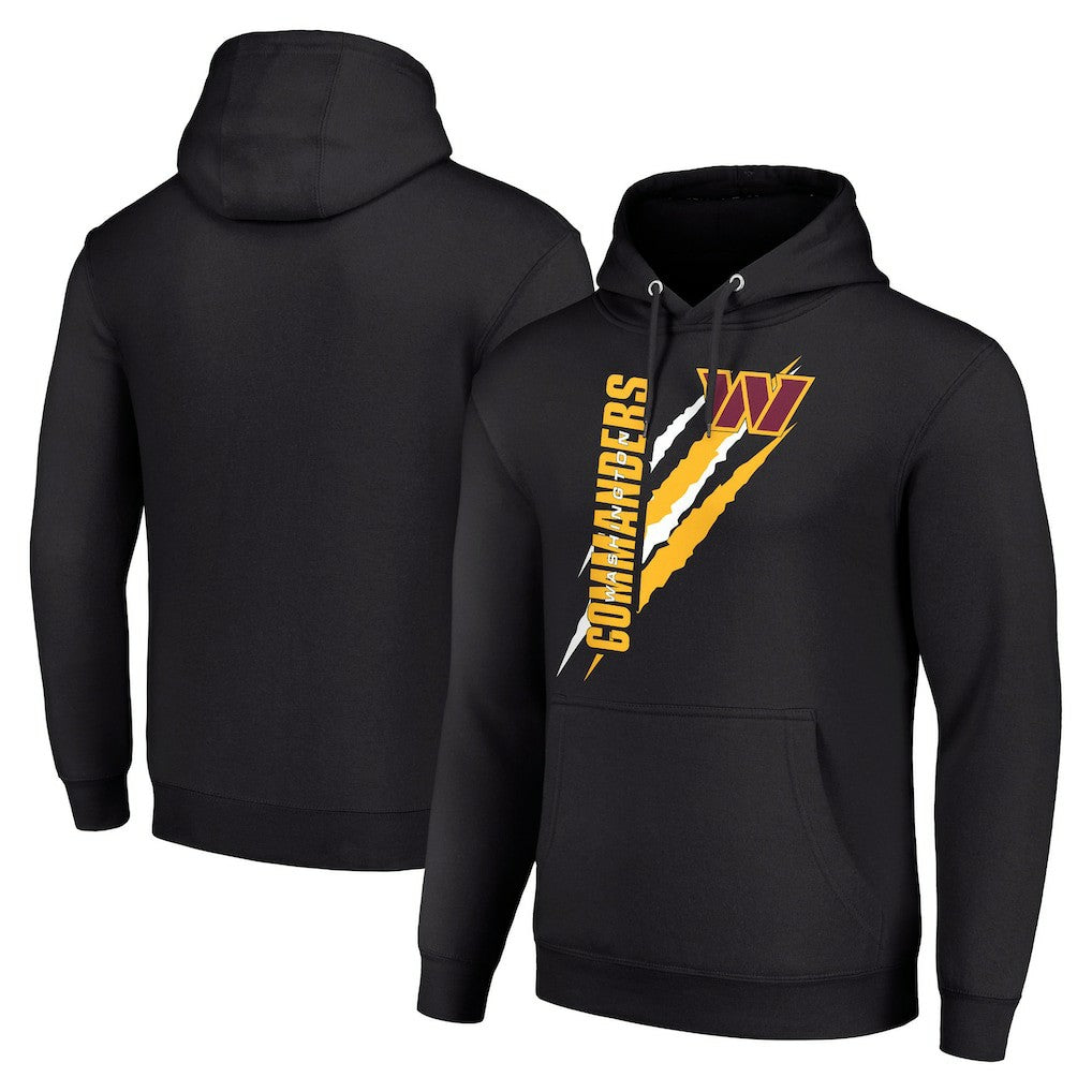 Washington Commanders Starter Unisex Color Scratch Fleece Pullover Hoodie Black
