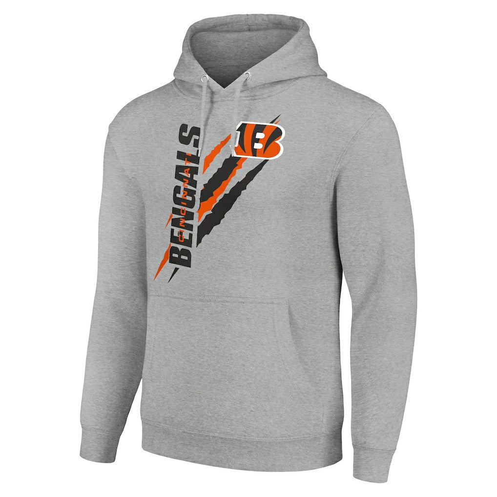 Cincinnati Bengals Starter Unisex Color Scratch Fleece Pullover Hoodie Heather Gray