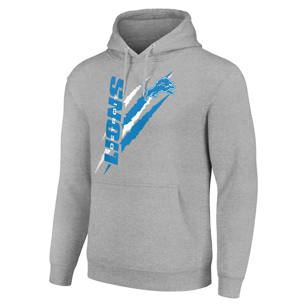Detroit Lions Starter Unisex Color Scratch Fleece Pullover Hoodie Heather Gray