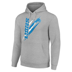 Detroit Lions Starter Unisex Color Scratch Fleece Pullover Hoodie Heather Gray