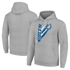 Indianapolis Colts Starter Unisex Color Scratch Fleece Pullover Hoodie Heather Gray
