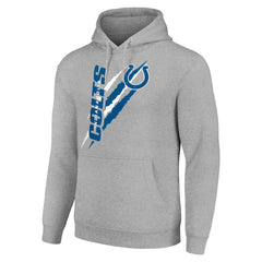 Indianapolis Colts Starter Unisex Color Scratch Fleece Pullover Hoodie Heather Gray