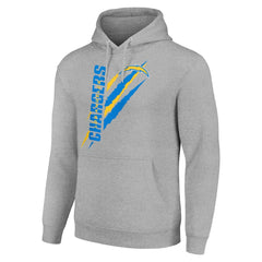 Los Angeles Chargers Starter Unisex Color Scratch Fleece Pullover Hoodie Heather Gray
