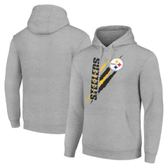 Pittsburgh Steelers Starter Unisex Color Scratch Fleece Pullover Hoodie Heather Gray