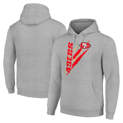 San Francisco 49ers Starter Unisex Color Scratch Fleece Pullover Hoodie Heather Gray