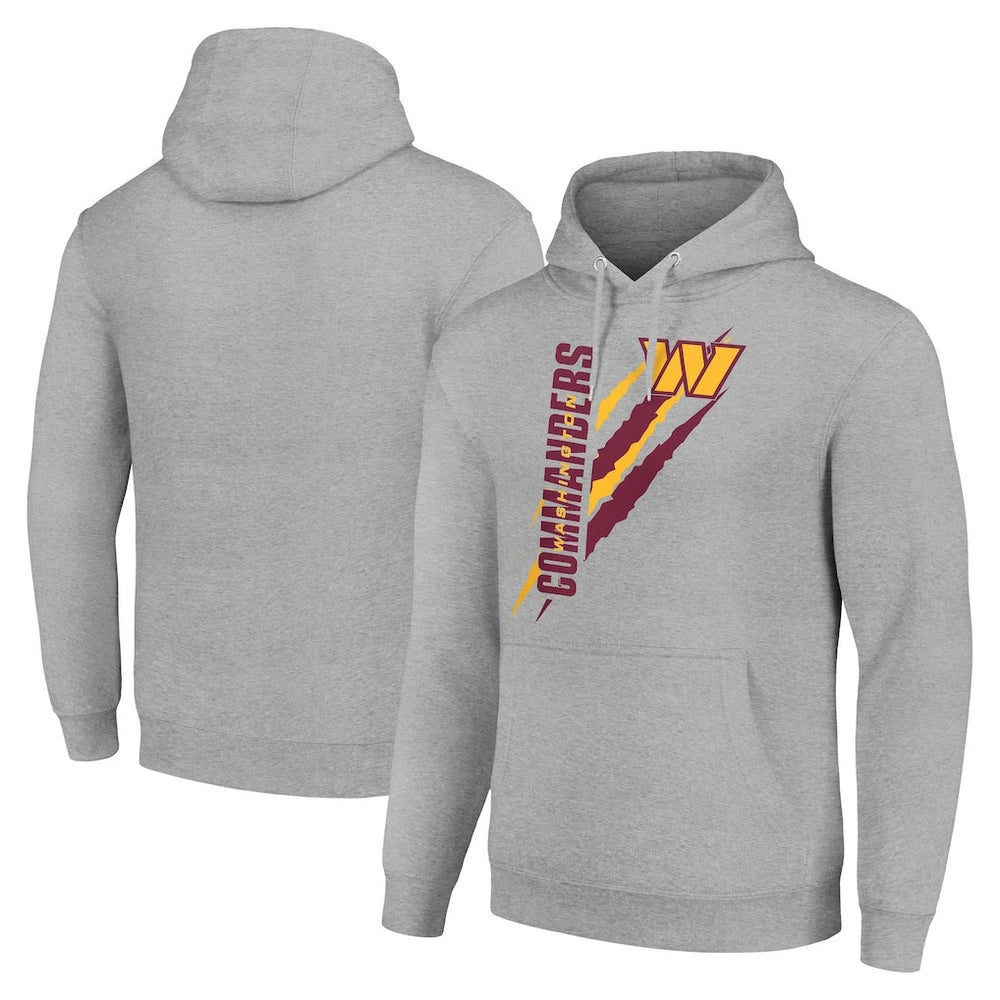 Washington Commanders Starter Unisex Color Scratch Fleece Pullover Hoodie Heather Gray