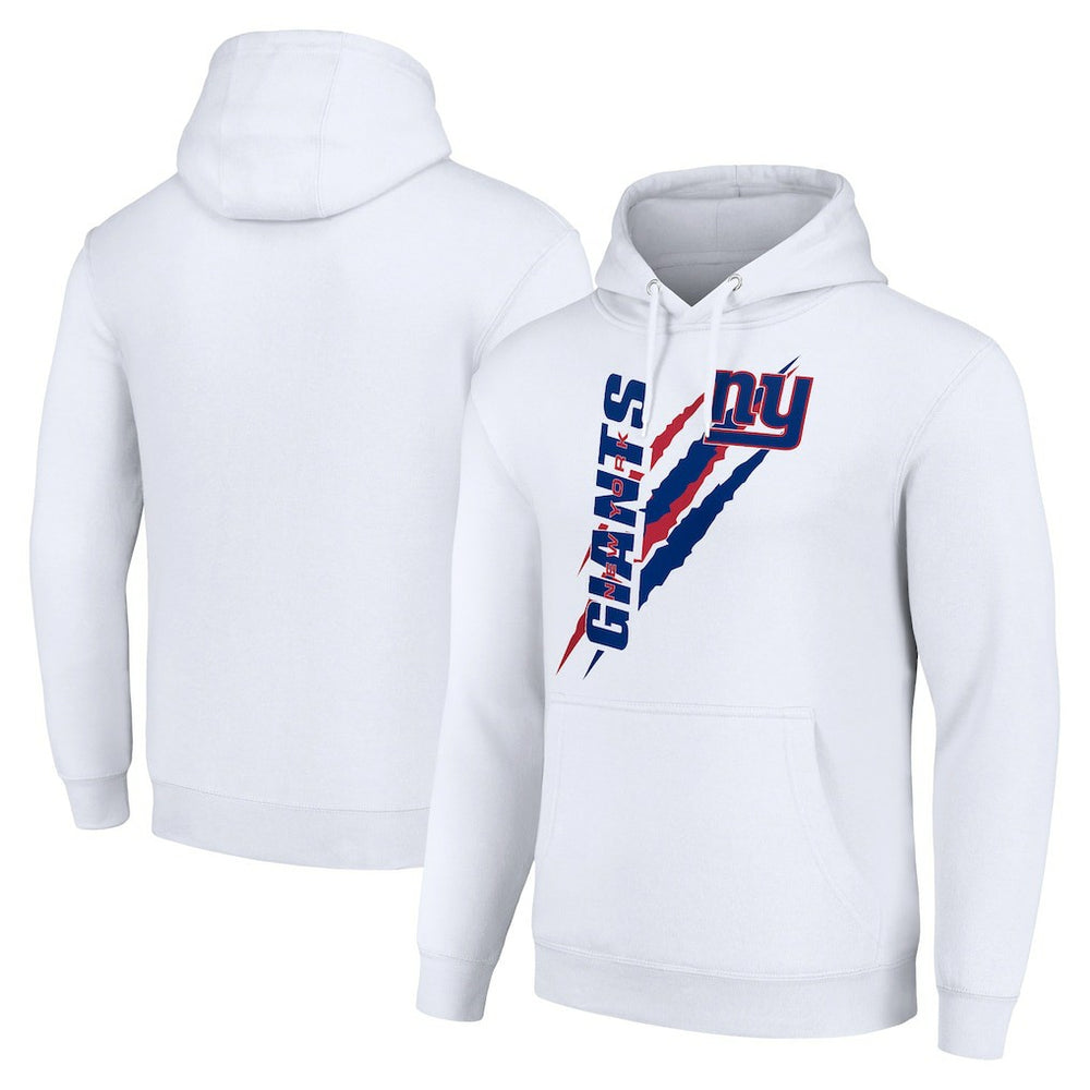 New York Giants Starter Unisex Color Scratch Fleece Pullover Hoodie White