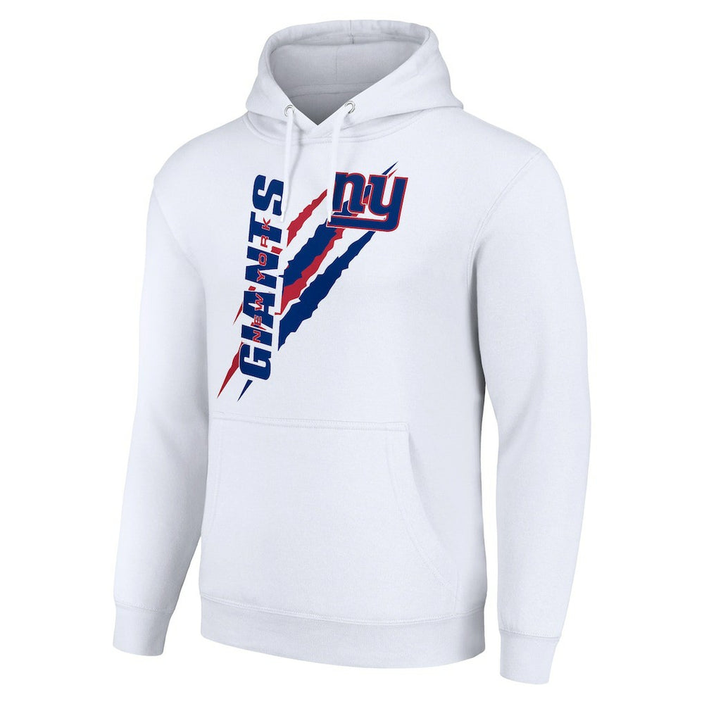New York Giants Starter Unisex Color Scratch Fleece Pullover Hoodie White