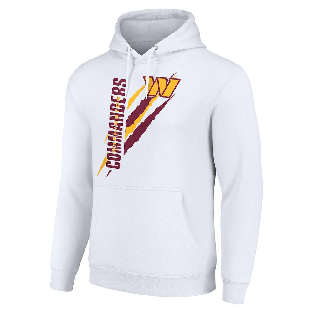 Washington Commanders Starter Unisex Color Scratch Fleece Pullover Hoodie White