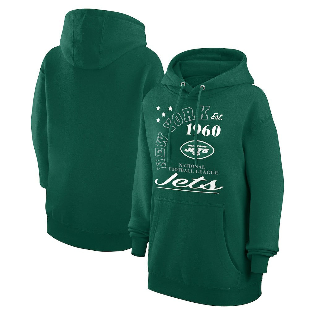 New York Jets Starter Unisex Arch Team Fleece Pullover Hoodie Green
