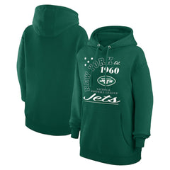 New York Jets Starter Unisex Arch Team Fleece Pullover Hoodie Green