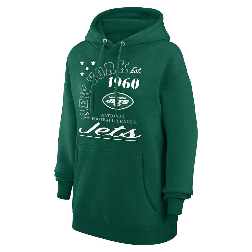 New York Jets Starter Unisex Arch Team Fleece Pullover Hoodie Green