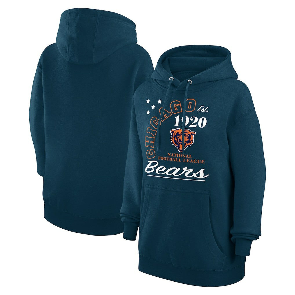 Chicago Bears Starter Unisex Arch Team Fleece Pullover Hoodie Navy