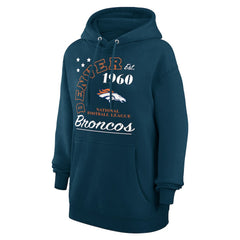 Denver Broncos Starter Unisex Arch Team Fleece Pullover Hoodie Navy