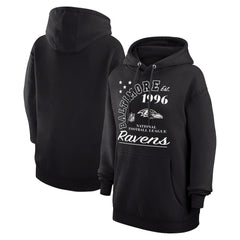 Baltimore Ravens Starter Unisex Arch Team Fleece Pullover Hoodie Black