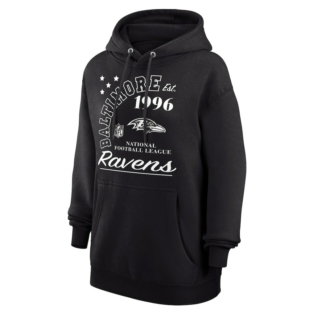 Baltimore Ravens Starter Unisex Arch Team Fleece Pullover Hoodie Black