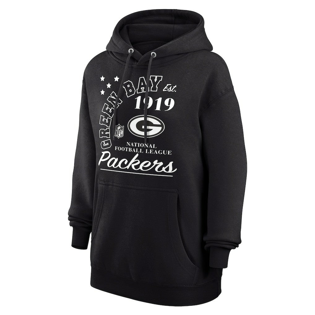 Green Bay Packers Starter Unisex Arch Team Fleece Pullover Hoodie Black