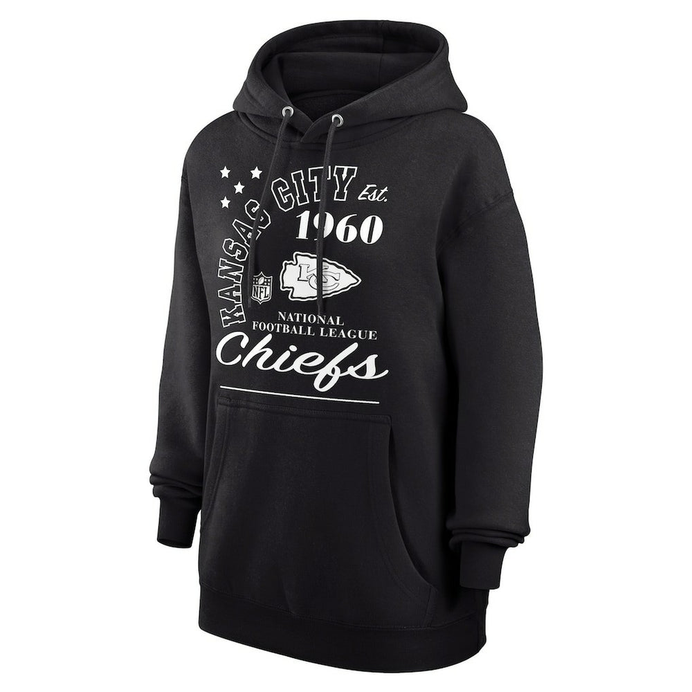 Kansas City Chiefs Starter Unisex Arch Team Fleece Pullover Hoodie Black