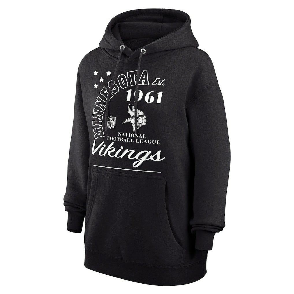 Minnesota Vikings Starter Unisex Arch Team Fleece Pullover Hoodie Black