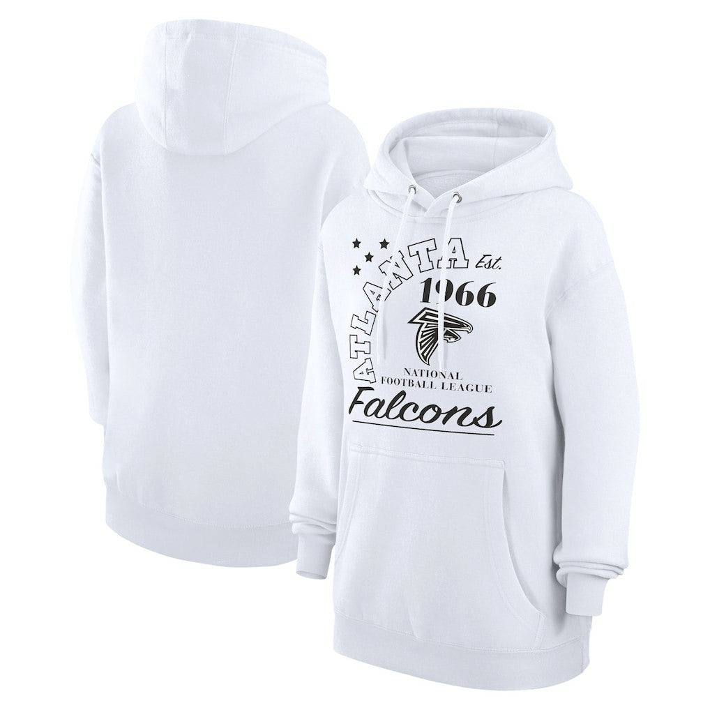 Atlanta Falcons Starter Unisex Arch Team Fleece Pullover Hoodie White