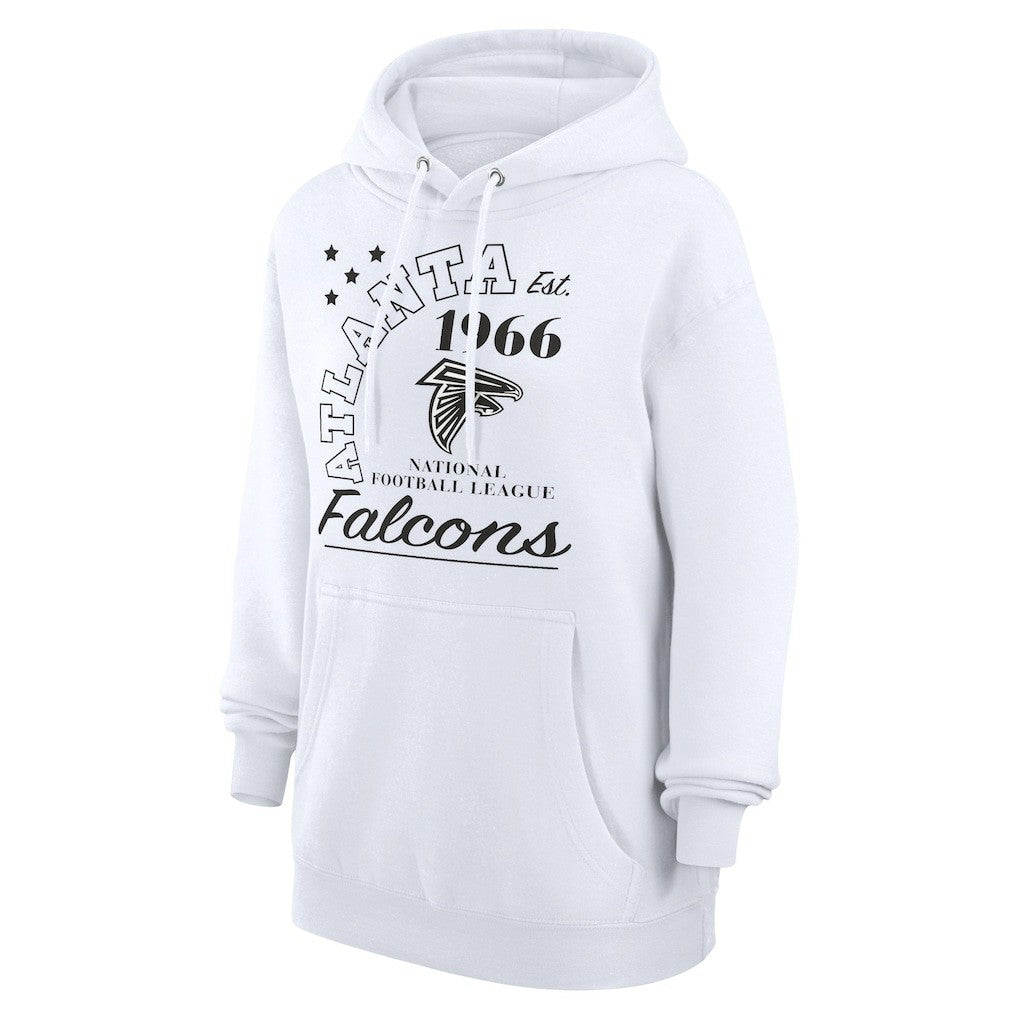 Atlanta Falcons Starter Unisex Arch Team Fleece Pullover Hoodie White
