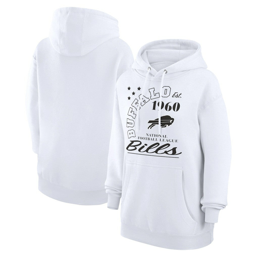 Buffalo Bills Starter Unisex Arch Team Fleece Pullover Hoodie White