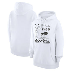 Buffalo Bills Starter Unisex Arch Team Fleece Pullover Hoodie White
