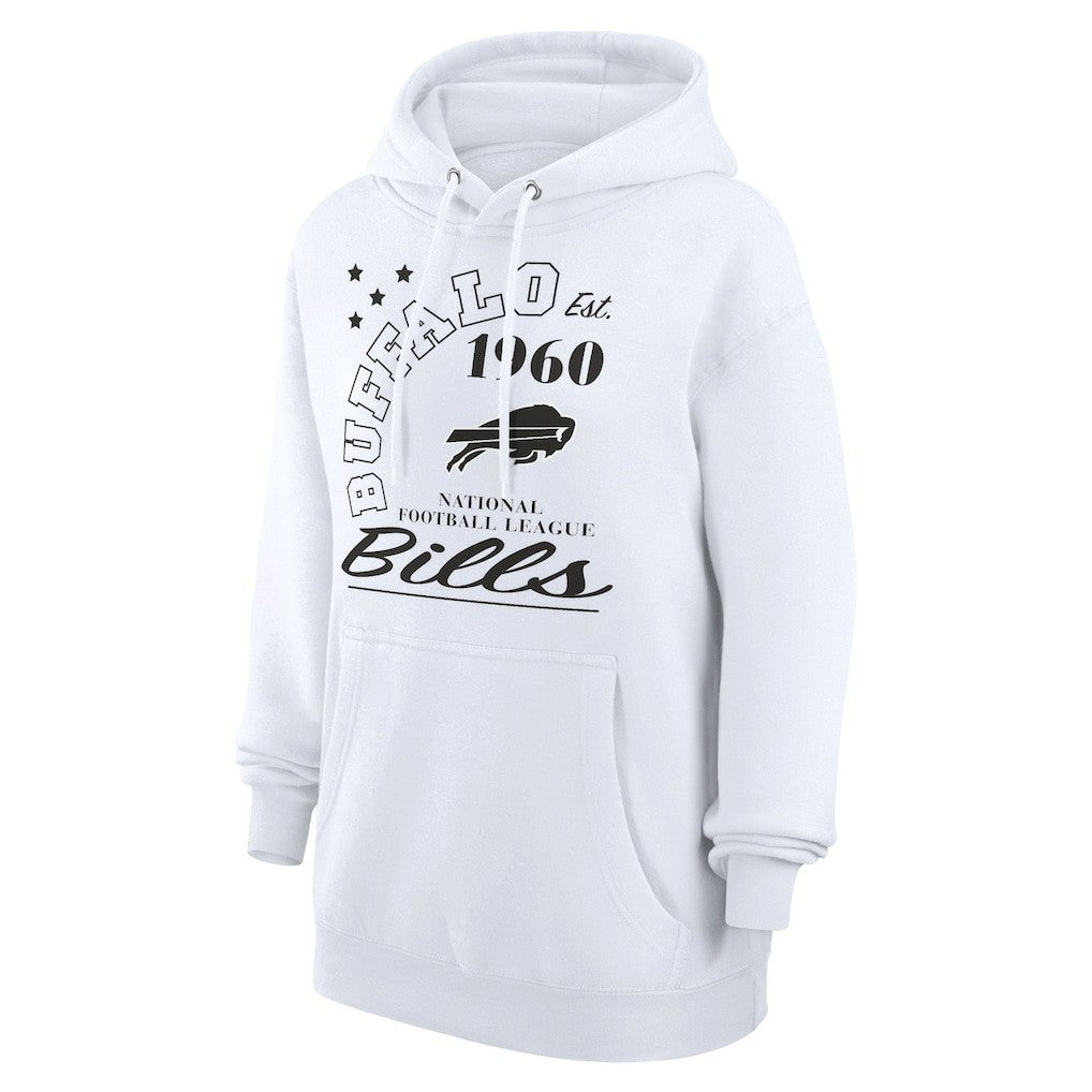 Buffalo Bills Starter Unisex Arch Team Fleece Pullover Hoodie White