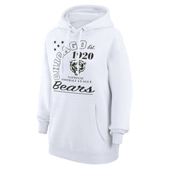 Chicago Bears Starter Unisex Arch Team Fleece Pullover Hoodie White