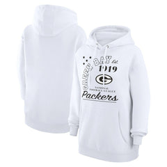 Green Bay Packers Starter Unisex Arch Team Fleece Pullover Hoodie White