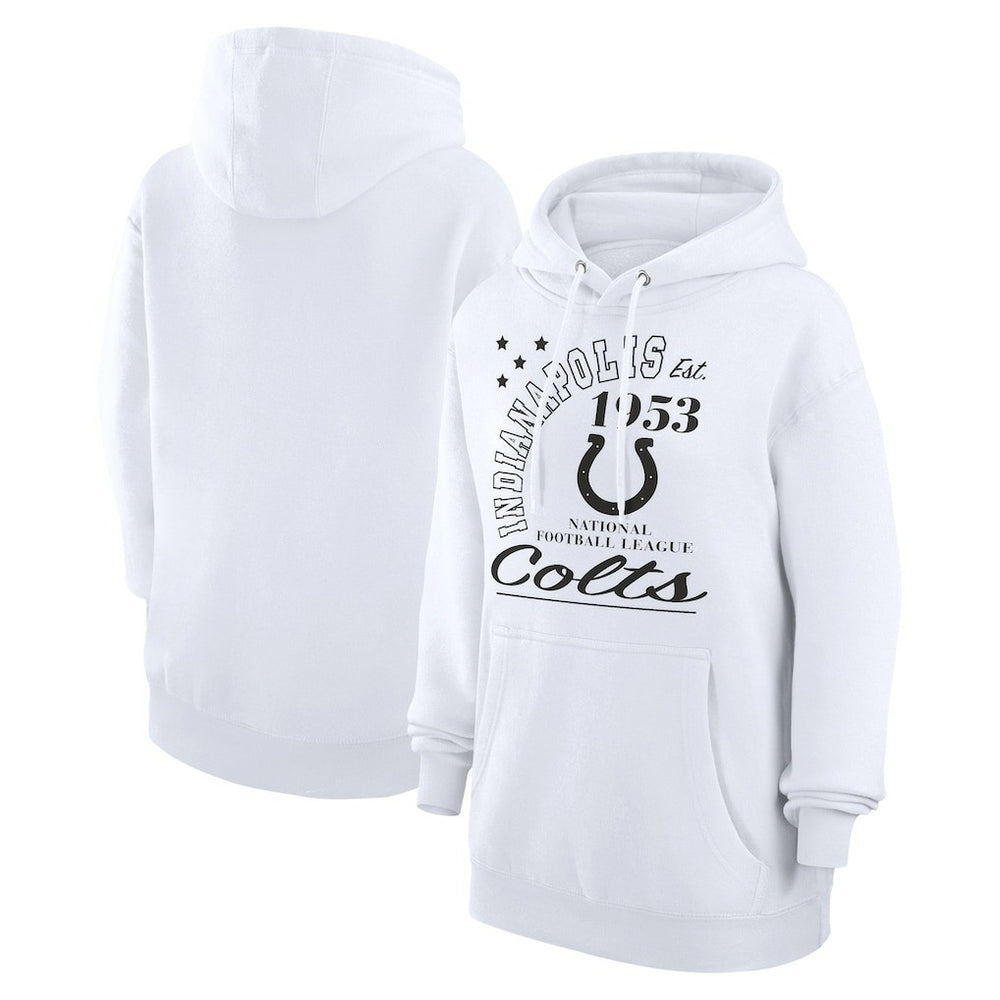Indianapolis Colts Starter Unisex Arch Team Fleece Pullover Hoodie White