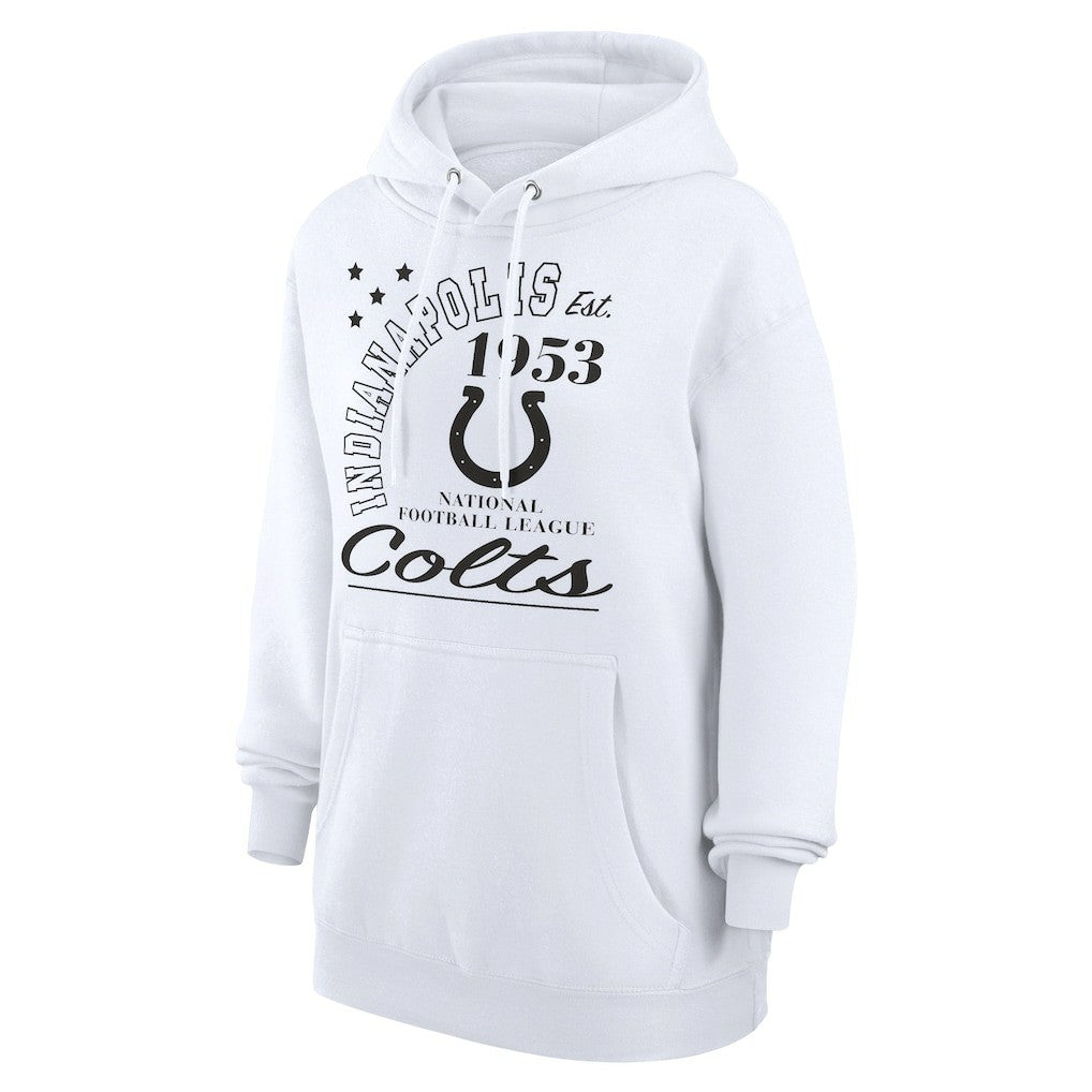 Indianapolis Colts Starter Unisex Arch Team Fleece Pullover Hoodie White