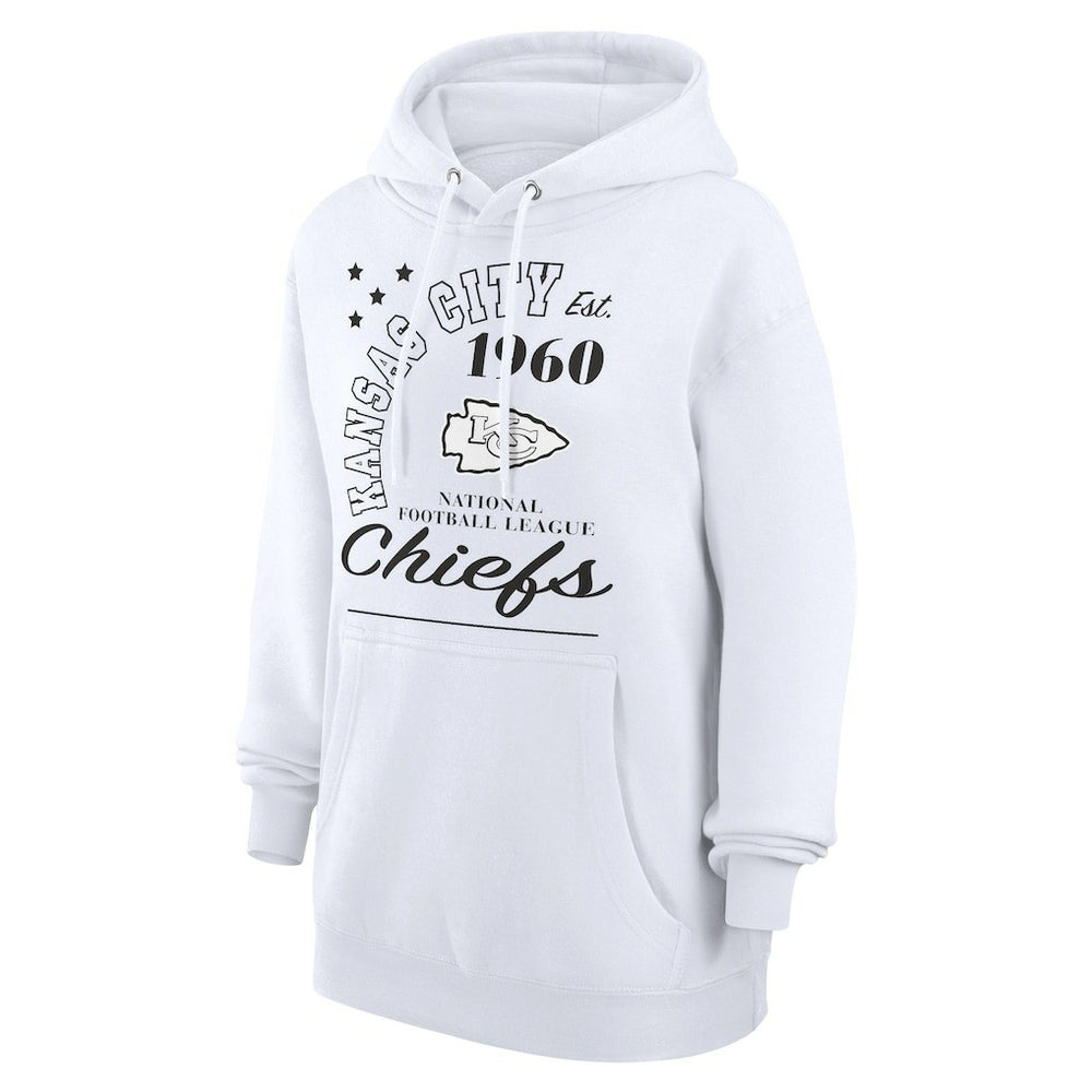 Kansas City Chiefs Starter Unisex Arch Team Fleece Pullover Hoodie White