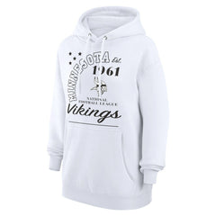 Minnesota Vikings Starter Unisex Arch Team Fleece Pullover Hoodie White