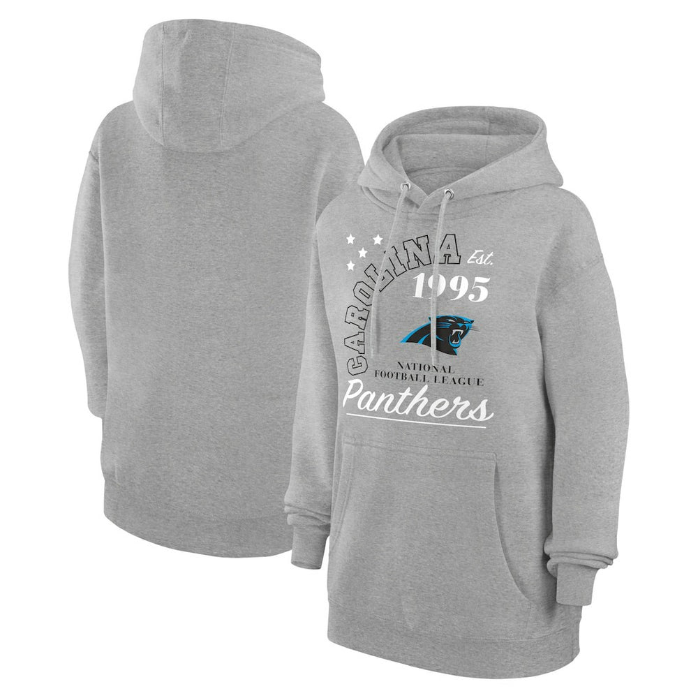 Carolina Panthers Starter Unisex Arch Team Fleece Pullover Hoodie Heather Gray