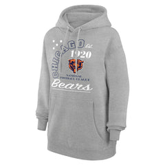 Chicago Bears Starter Unisex Arch Team Fleece Pullover Hoodie Heather Gray