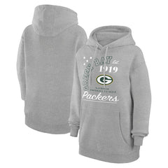 Green Bay Packers Starter Unisex Arch Team Fleece Pullover Hoodie Heather Gray