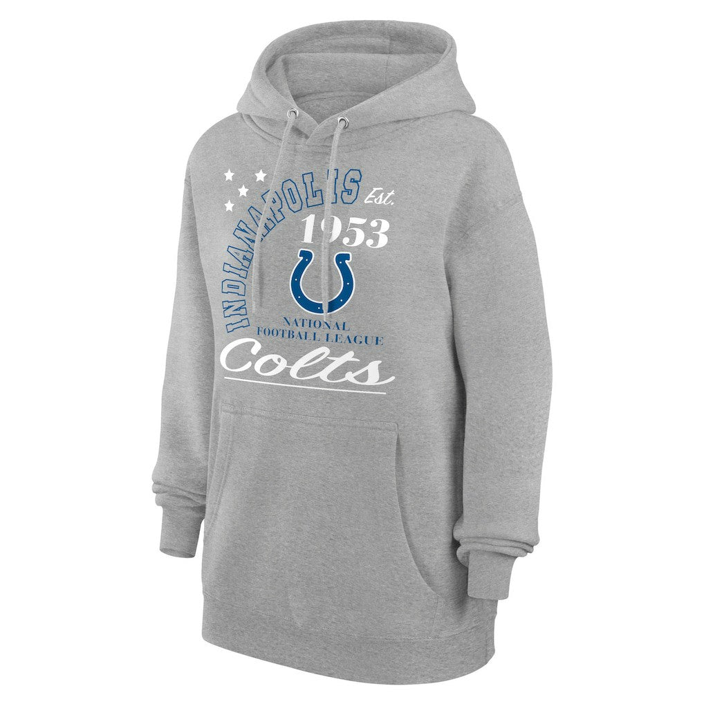 Indianapolis Colts Starter Unisex Arch Team Fleece Pullover Hoodie Heather Gray