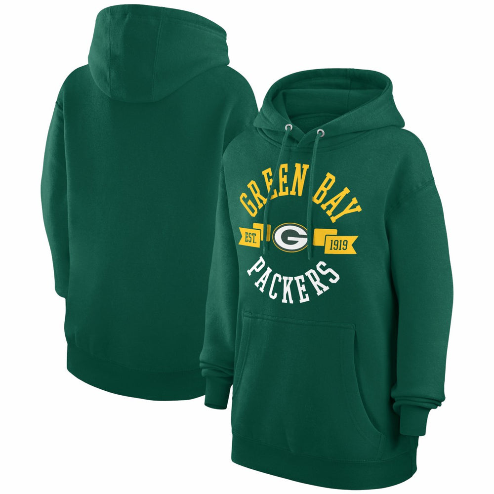 Green Bay Packers G-III 4Her by Carl Banks Women's City Graphic Team Fleece Pullover Hoodie Green