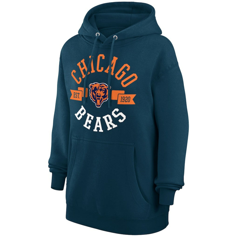 Chicago Bears G-III 4Her by Carl Banks Women's City Graphic Team Fleece Pullover Hoodie Navy