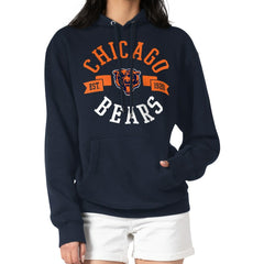 Chicago Bears G-III 4Her by Carl Banks Women's City Graphic Team Fleece Pullover Hoodie Navy