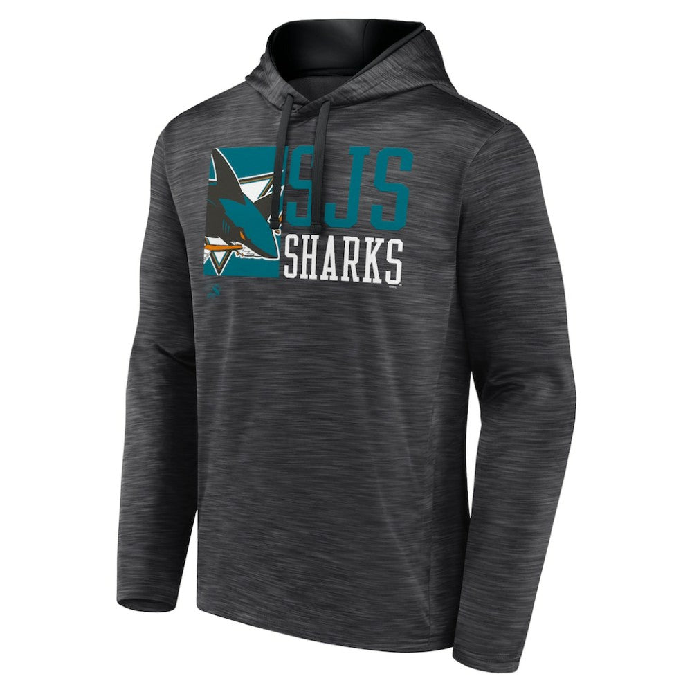 NHL San Jose Sharks Fanatics Never Quit Pullover Hoodie - Charcoal